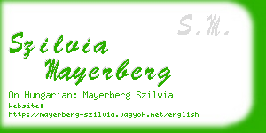 szilvia mayerberg business card